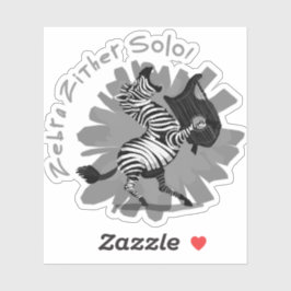 Zebra Zither Solo Sticker