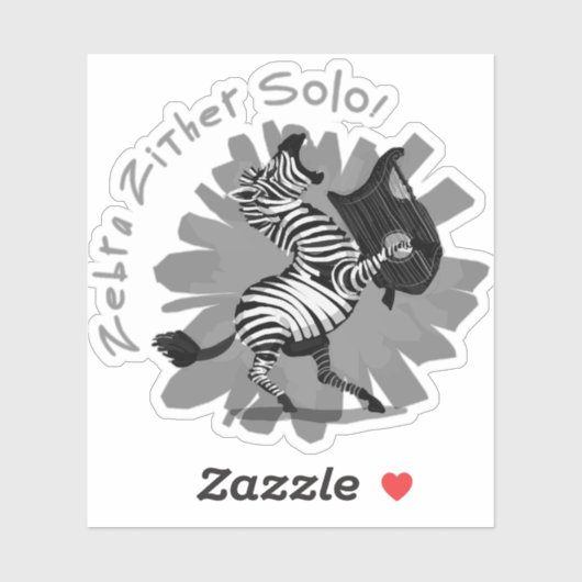 Zebra Zither Solo Sticker (Vel)