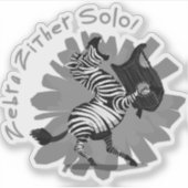 Zebra Zither Solo Sticker (Voorkant)