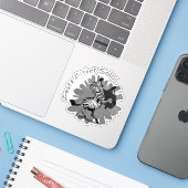 Zebra Zither Solo Sticker (Laptop met iPhone)