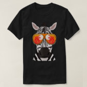 Zebra Zonnebril Strand Zomer Zwembad Party Zebra T-shirt (Design voorkant)