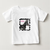 Zebra Zoo Animal Baby Girl T-Shirt (Voorkant)