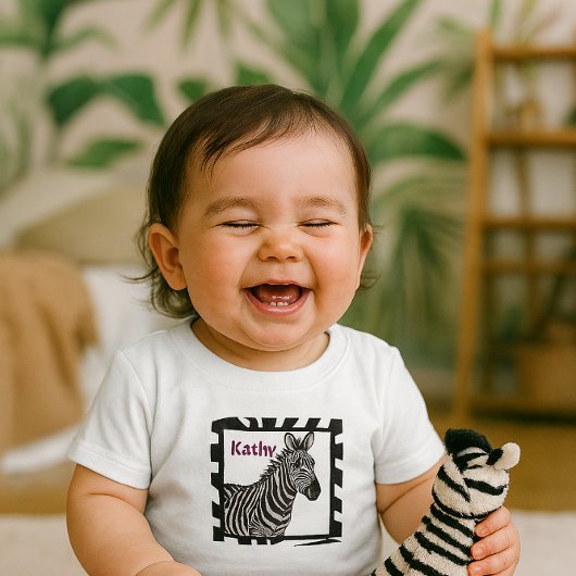 Zebra Zoo Animal Baby Girl T-Shirt