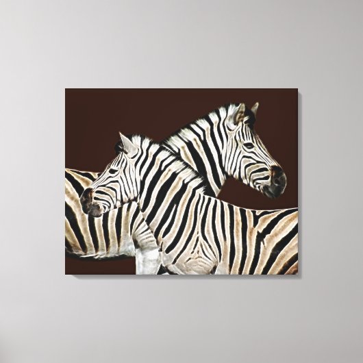 Zebra Zuid-Afrika oversteken Canvas Afdruk (Voorkant)