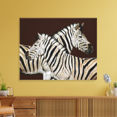 Zebra Zuid-Afrika oversteken Canvas Afdruk (Insitu (Woonkamer))