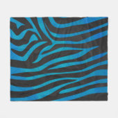 Zebra, zwart en blauw afdrukken fleece deken (Voorkant (Horizontaal))