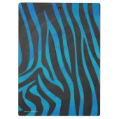 Zebra, zwart en blauw afdrukken klembord (Achterkant)