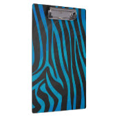 Zebra, zwart en blauw afdrukken klembord (Rechts)