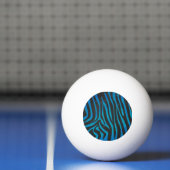 Zebra, zwart en blauw afdrukken pingpongbal (Net)