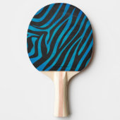 Zebra, zwart en blauw afdrukken tafeltennisbatje (Voorkant)