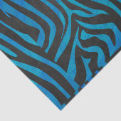 Zebra, zwart en blauw afdrukken tissuepapier (Detail)