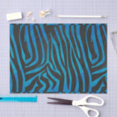 Zebra, zwart en blauw afdrukken tissuepapier (Craft)
