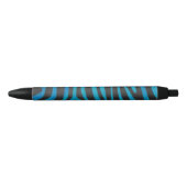 Zebra, zwart en blauw afdrukken zwarte inkt pen (Voorkant)