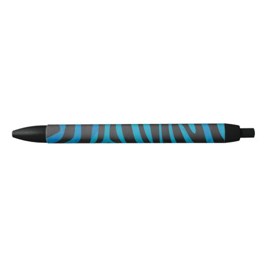 Zebra, zwart en blauw afdrukken zwarte inkt pen (Voorkant)