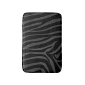 Zebra, zwart en grijs afdrukken badmat (Voorkant Verticaal)