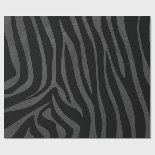 Zebra, zwart en grijs afdrukken cadeaupapier (Vlak)