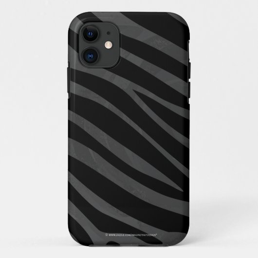 Zebra, zwart en grijs afdrukken Case-Mate iPhone case (Achterkant)