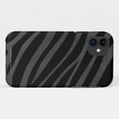 Zebra, zwart en grijs afdrukken Case-Mate iPhone case (Achterkant (horizontaal))