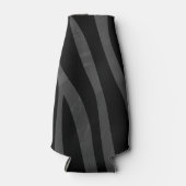 Zebra, zwart en grijs afdrukken flesjeskoeler (Voorkant)