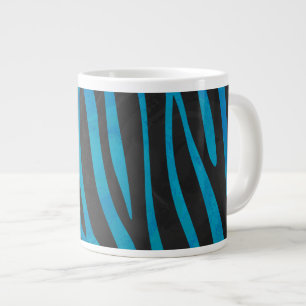 Zebra, zwart en grijs afdrukken grote koffiekop
