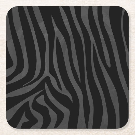 Zebra, zwart en grijs afdrukken kartonnen onderzetters (Voorkant)