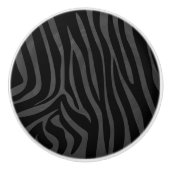 Zebra, zwart en grijs afdrukken keramische knop (Voorkant)