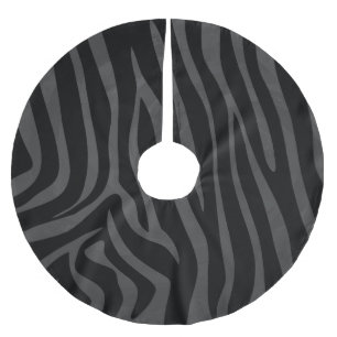 Zebra, zwart en grijs afdrukken kerstboom rok