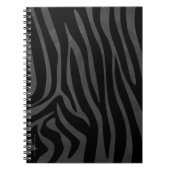 Zebra, zwart en grijs afdrukken notitieboek (Voorkant)