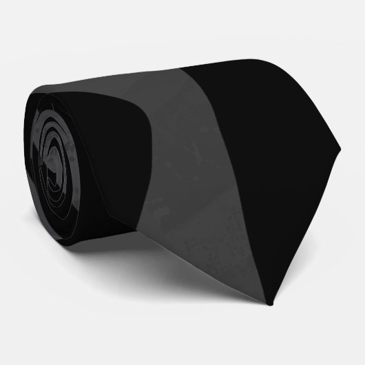 Zebra, zwart en grijs afdrukken stropdas (Opgerold)