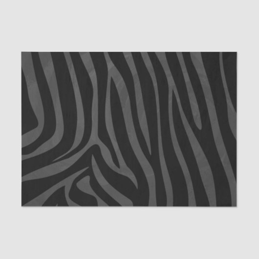 Zebra, zwart en grijs afdrukken tissuepapier (Voorkant)