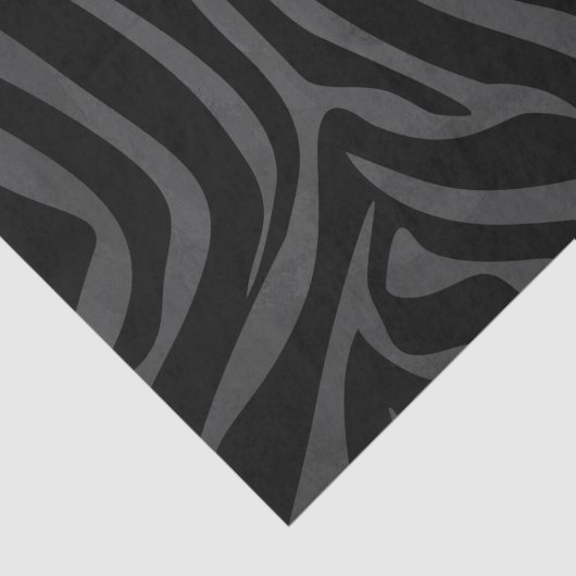 Zebra, zwart en grijs afdrukken tissuepapier (Detail)