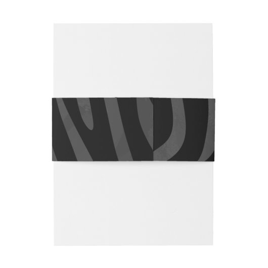 Zebra, zwart en grijs afdrukken uitnodigingen wikkel (Achterkant Voorbeeld)