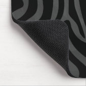 Zebra zwart en grijs print muismat (Hoek)