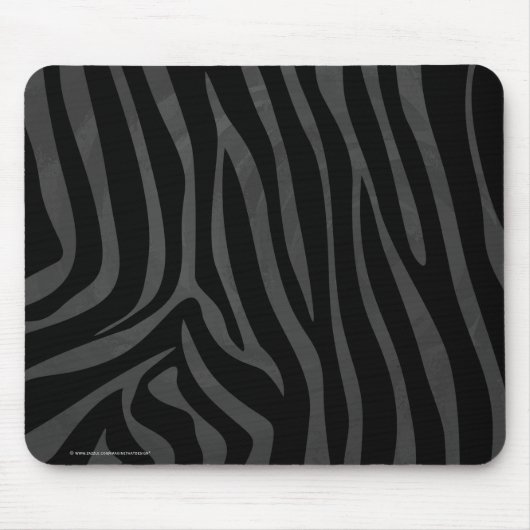 Zebra zwart en grijs print muismat (Voorkant)