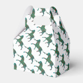 Zebra, zwart en groen afdrukken bedankdoosjes (Achterkant)