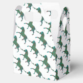 Zebra, zwart en groen afdrukken bedankdoosjes (Geopend)