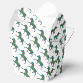 Zebra, zwart en groen afdrukken bedankdoosjes (Geopend)