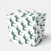 Zebra, zwart en groen afdrukken bedankdoosjes (Achterkant)