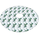 Zebra, zwart en groen afdrukken kerstboom rok (Gekanteld)