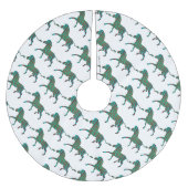 Zebra, zwart en groen afdrukken kerstboom rok (Voorkant)