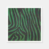 Zebra, zwart en groen afdrukken servetten (Voorkant)
