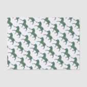 Zebra, zwart en groen afdrukken tissuepapier (Voorkant)