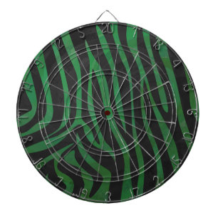 Zebra zwart en groene print dartbord