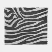 Zebra, zwart en licht grijs afdrukken fleece deken (Voorkant (Horizontaal))