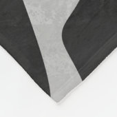 Zebra, zwart en licht grijs afdrukken fleece deken (Hoek)