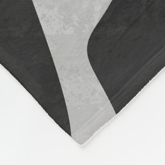 Zebra, zwart en licht grijs afdrukken fleece deken (Hoek)