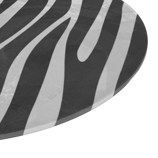 Zebra, zwart en licht grijs afdrukken snijplank (Hoek)