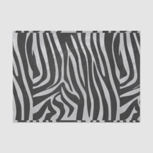 Zebra, zwart en licht grijs afdrukken tissuepapier