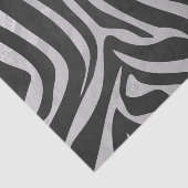 Zebra, zwart en licht grijs afdrukken tissuepapier (Detail)