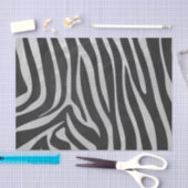 Zebra, zwart en licht grijs afdrukken tissuepapier (Craft)